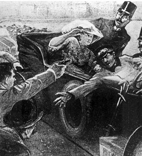 Рисунок из австрийской газеты, 1914 год