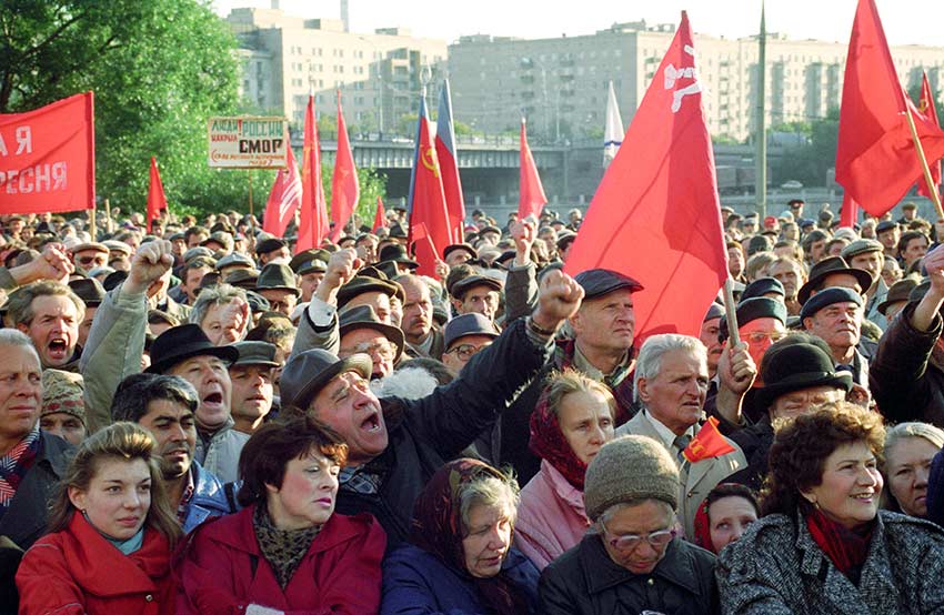 Митинг оппозиции у Белого дома, 20 сентября 1993 года.