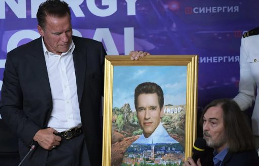 Никас Сафронов и Арнольд Шварценеггер