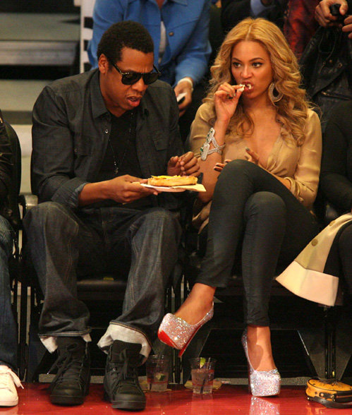 Бейонсе и Jay-Z на «Матче всех звёзд» NBA