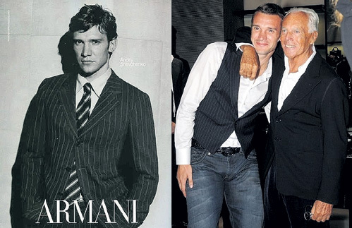 Андрей ШЕВЧЕНКО познакомился в Италии с легендарным Джорджио АРМАНИ и наладил с ним общий бизнес