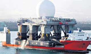 АНТИРАКЕТНАЯ БАРЖА: привезла радар с Гавайев на Аляску