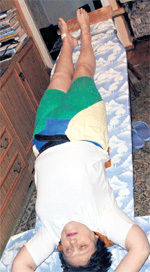 ТРЕНАЖЁР В ДЕЙСТВИИ: наклон строго под определённым градусом (вид сверху)